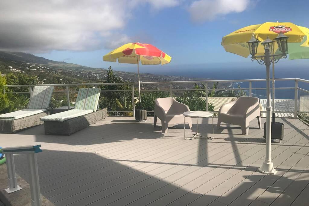 St Leu -Villa D'Artiste, Superbe Vue Mer, Piscine Chauffee Saint-Leu Eksteriør billede