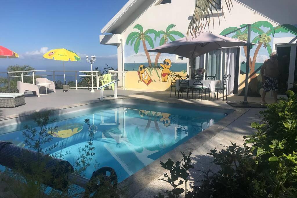 St Leu -Villa D'Artiste, Superbe Vue Mer, Piscine Chauffee Saint-Leu Eksteriør billede
