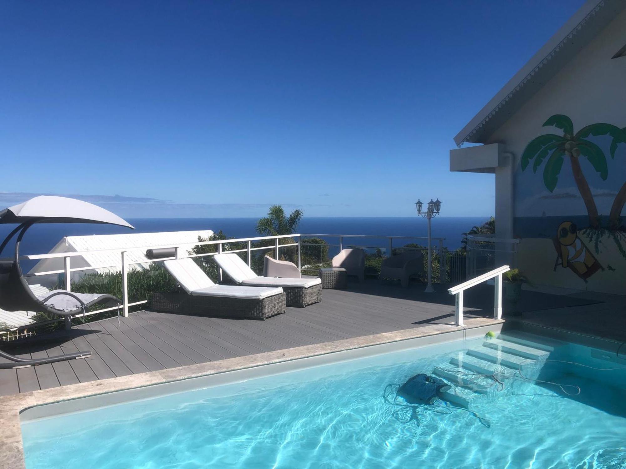 St Leu -Villa D'Artiste, Superbe Vue Mer, Piscine Chauffee Saint-Leu Eksteriør billede