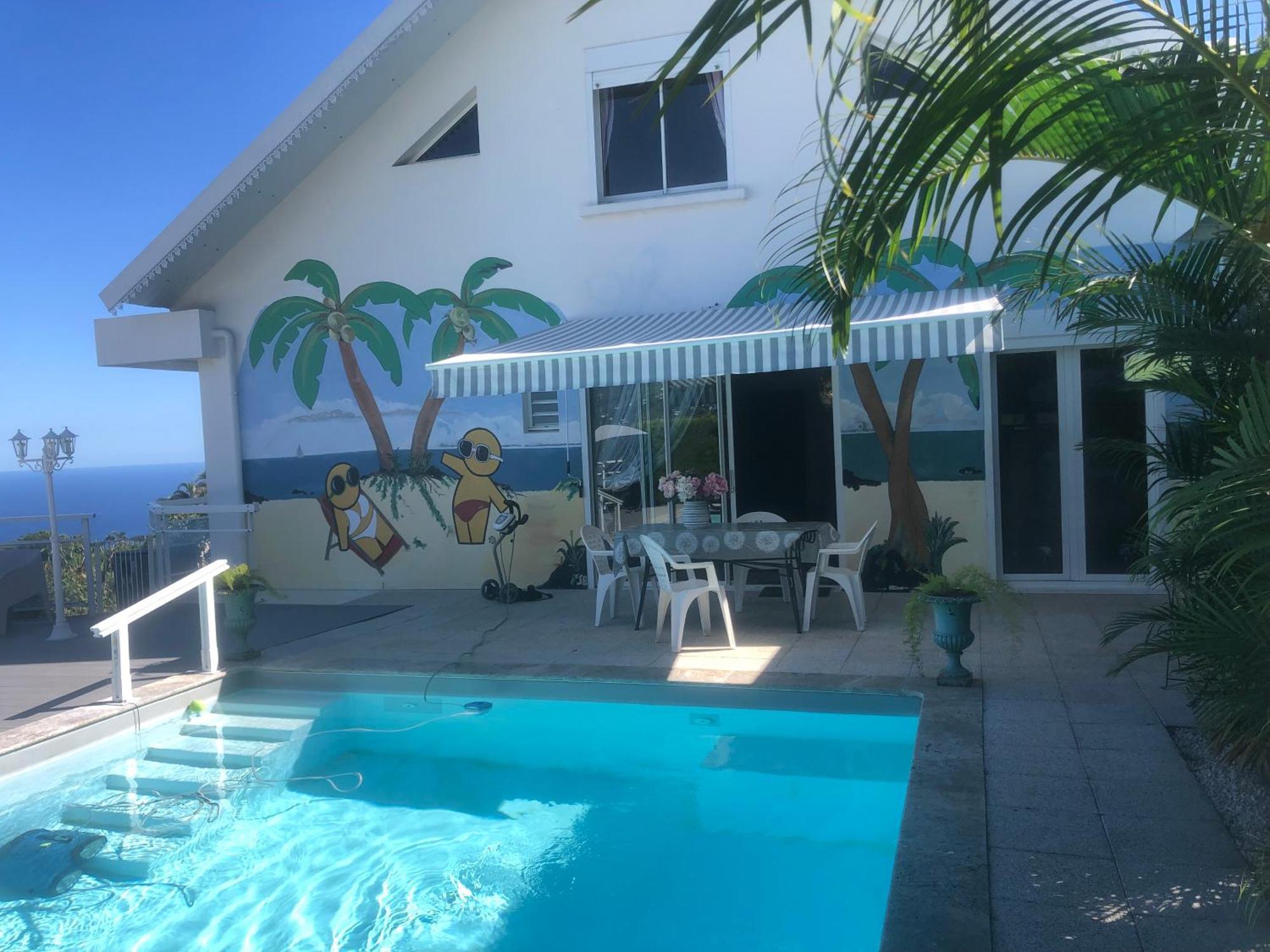 St Leu -Villa D'Artiste, Superbe Vue Mer, Piscine Chauffee Saint-Leu Eksteriør billede